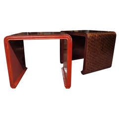 Burmese Lacquer Side Tables