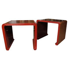 Burmese Lacquer Side Tables