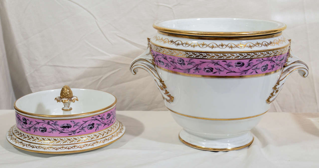French Porcelain Ice Pails Lavender Pink 1