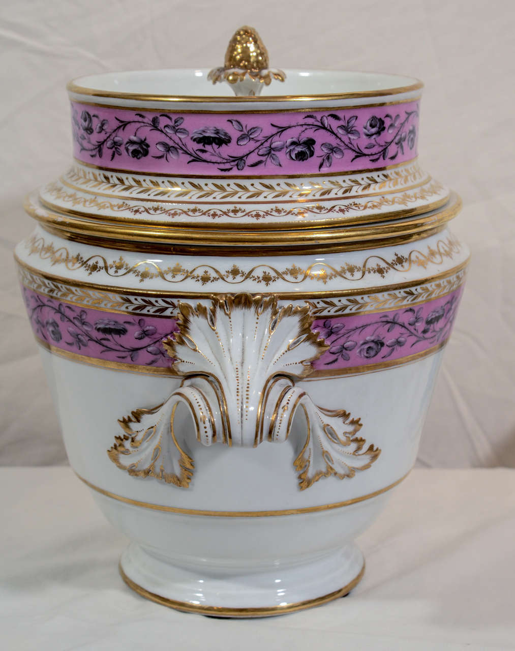 French Porcelain Ice Pails Lavender Pink 3