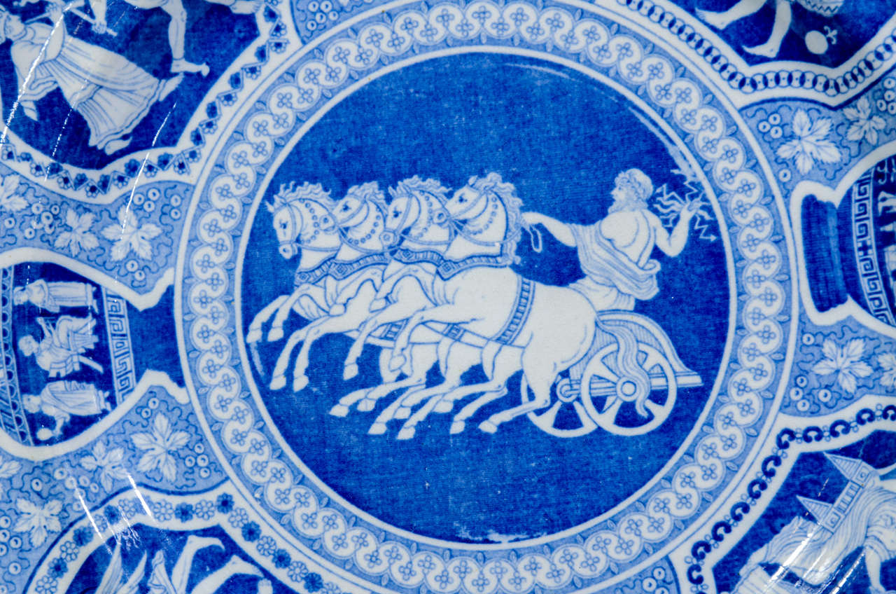 19th Century Dinner Service Set of Dishes in the Spode Greek Pattern