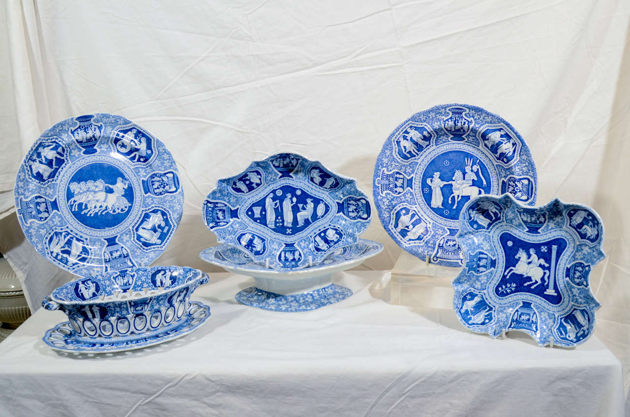 Dinner Service Set of Dishes in the Spode Greek Pattern at 1stDibs