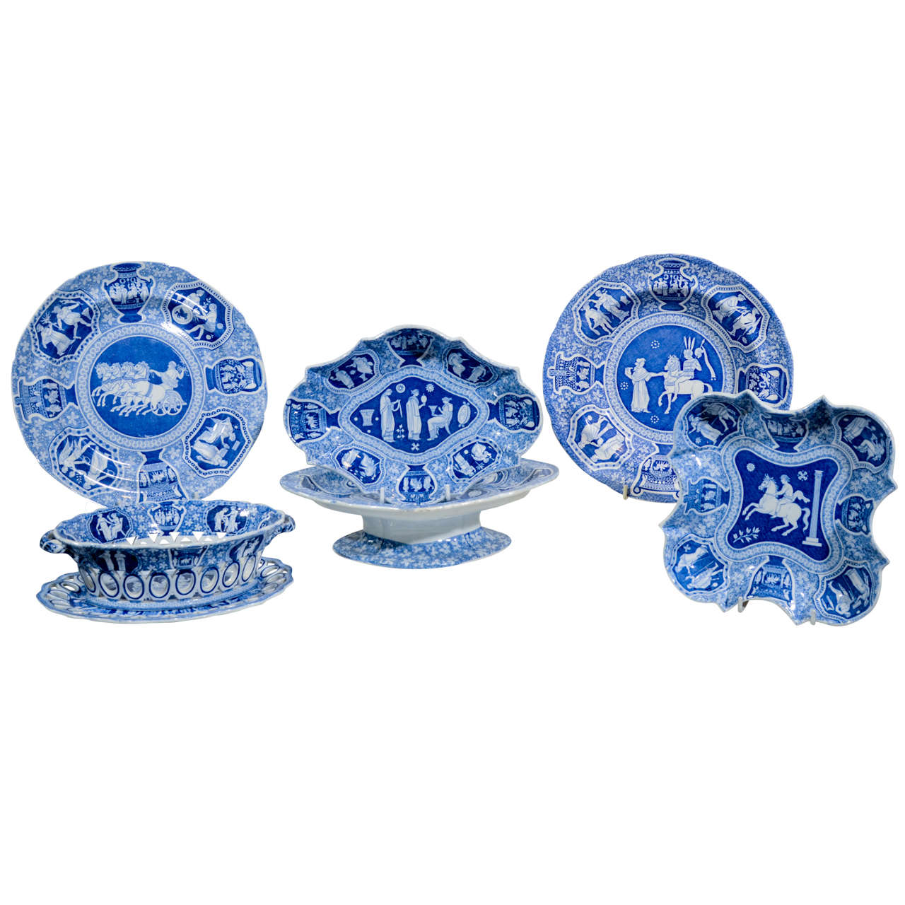 Dinner Service Set of Dishes in the Spode Greek Pattern at 1stDibs