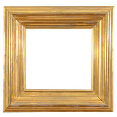 Antique Mid-19th century American Gilt Picture Frame with Highly Burnished Surface