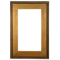 Antique Aesthetic Movement Gilded Oak Panel Picture Frame