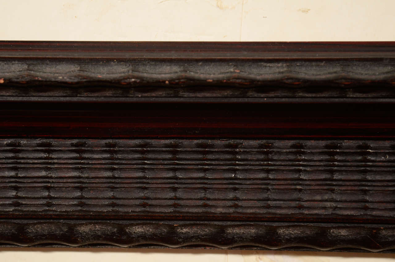 Baroque 20th Century Dutch Style Ebonized Ripple Moulded Picture Frame For Sale
