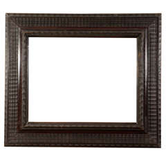 20th Century Dutch Style Ebonized Ripple Moulded Picture Frame