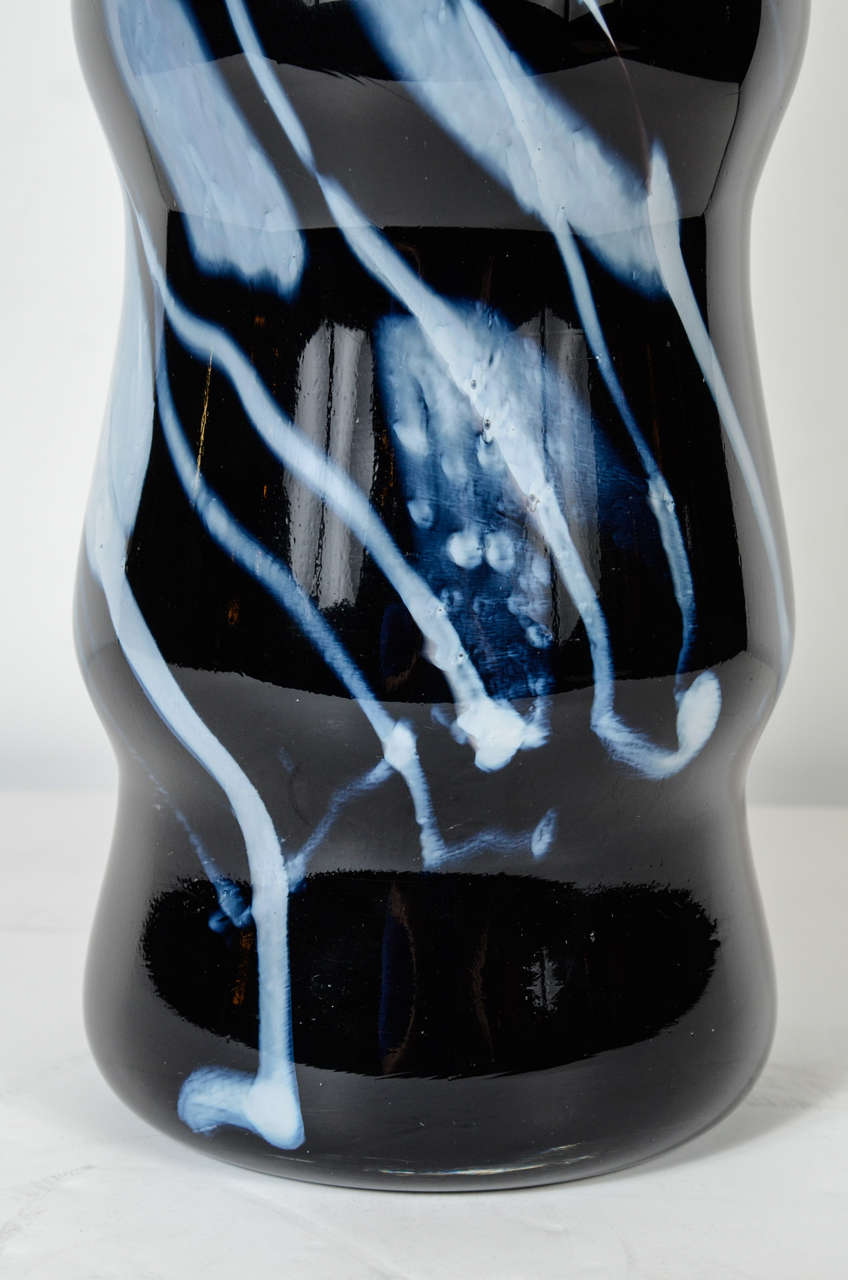 Mid-Century Modern Modernist Hand Blown Balistrade Form Vase By Fostoria