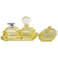 Vintage Elegant Art Deco 4-Piece Vanity Set