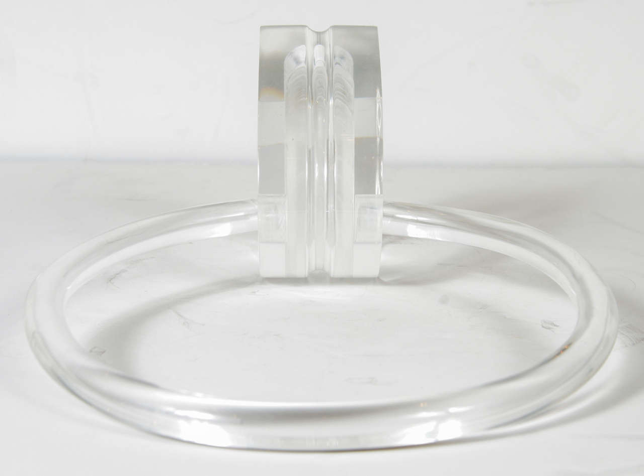 Mid-Century Modern Vintage Out-Of-The-Box Lucite Towel Ring