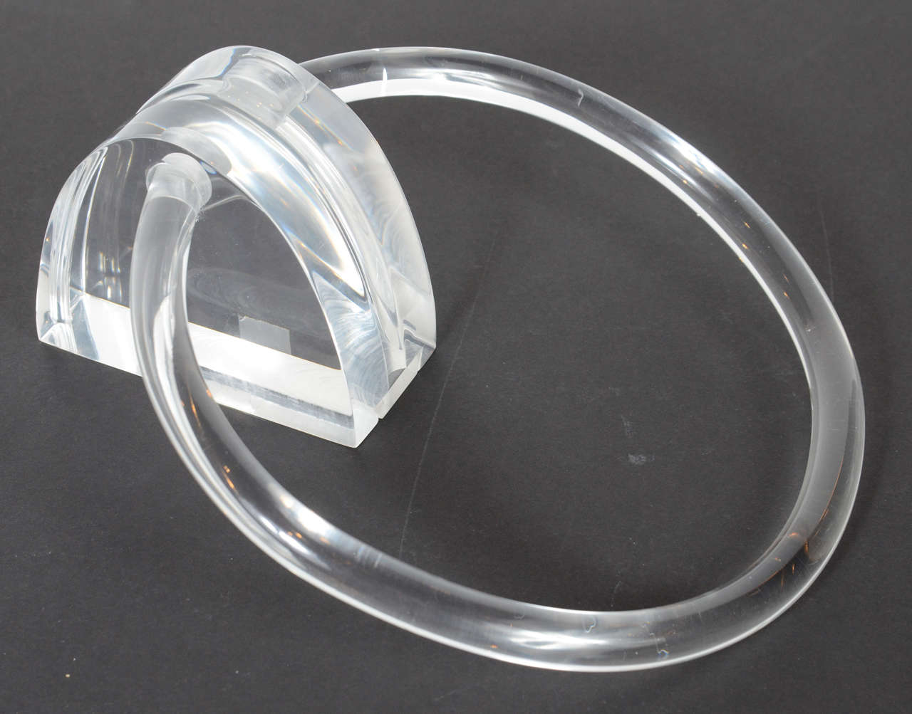 Vintage OutOfTheBox Lucite Towel Ring at 1stDibs