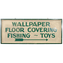 Vintage USA Wallpaper - Floor Covering - Fishing - Toys Sign