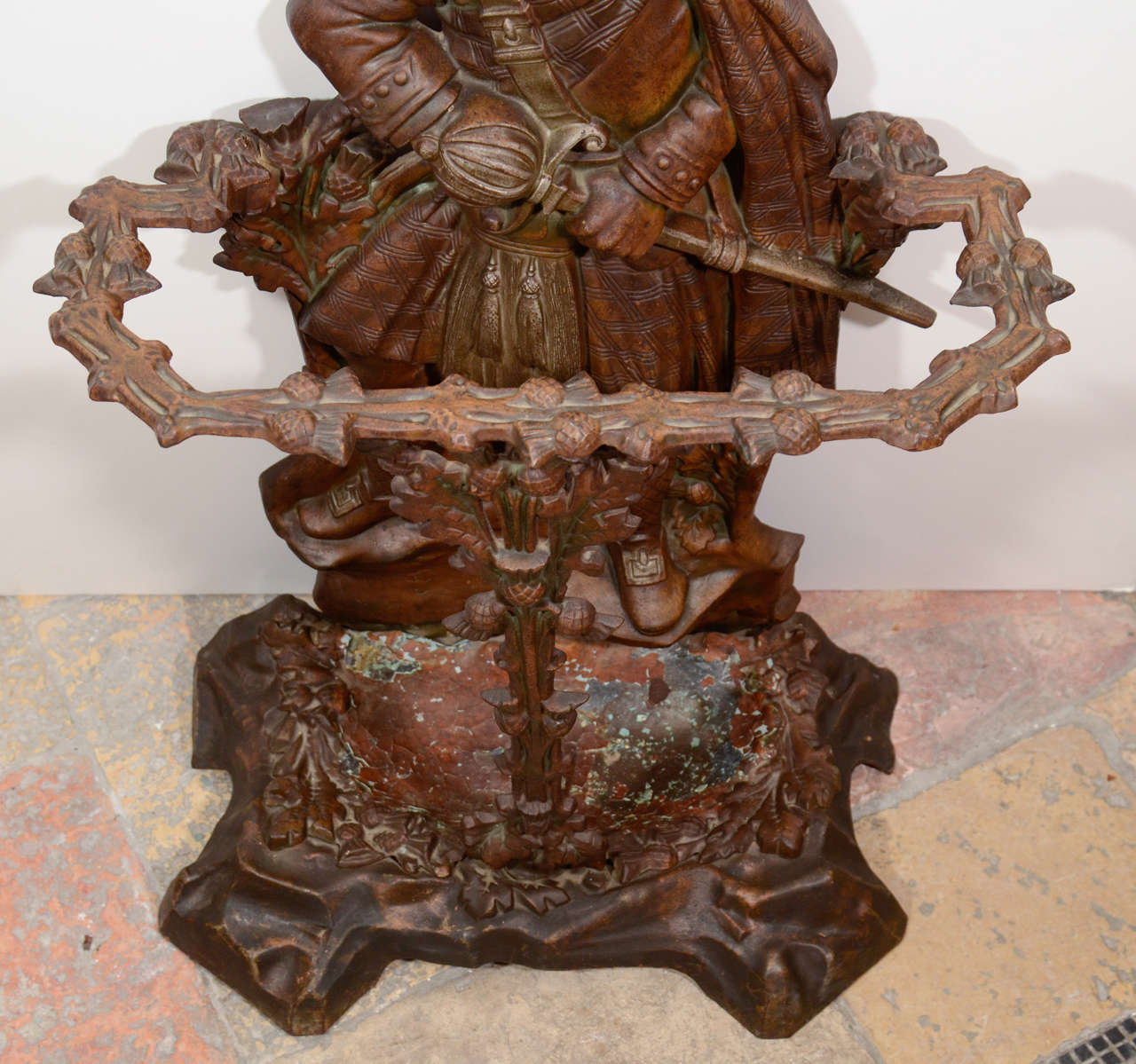 19th Century Cast Iron Scottish Soldier Umbrella Stand 3