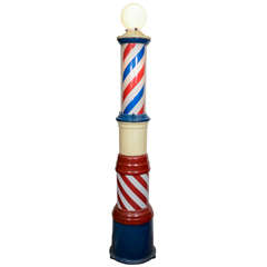 Extremely Rare Original Lighted Rotating Barber Pole