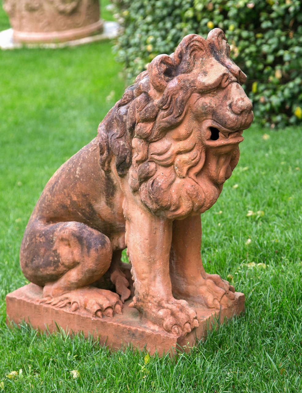 Sculptures of Lions in Terra Cotta For Sale at 1stdibs