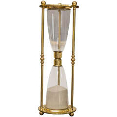 Large Polished Brass Hourglass