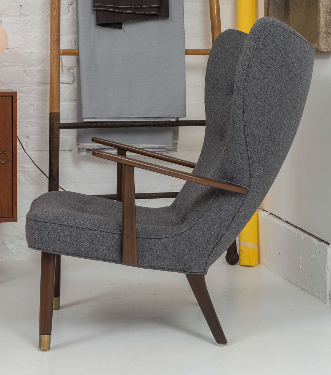 Mid-20th Century Outstanding Wing Chair