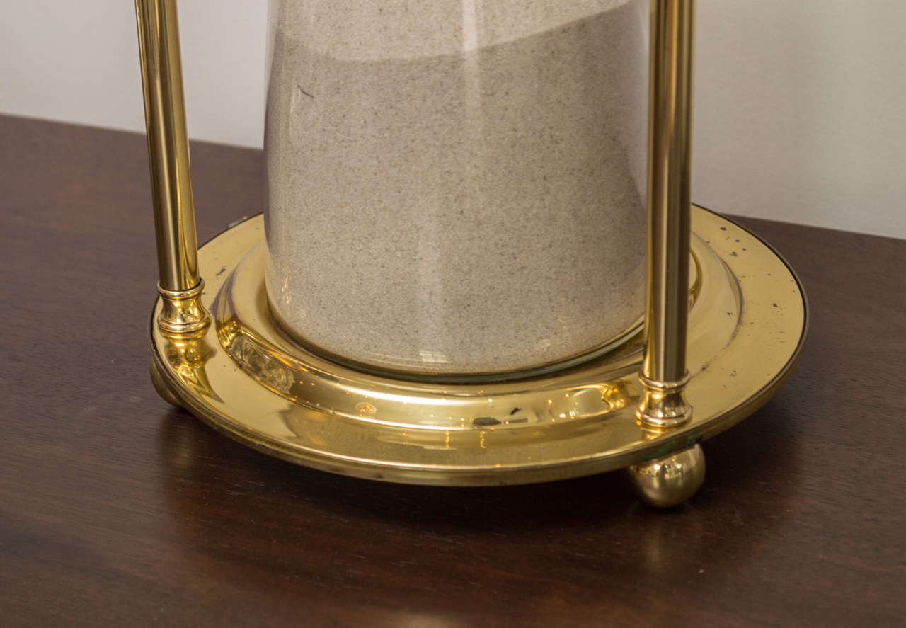 Large Polished Brass Hourglass For Sale at 1stdibs