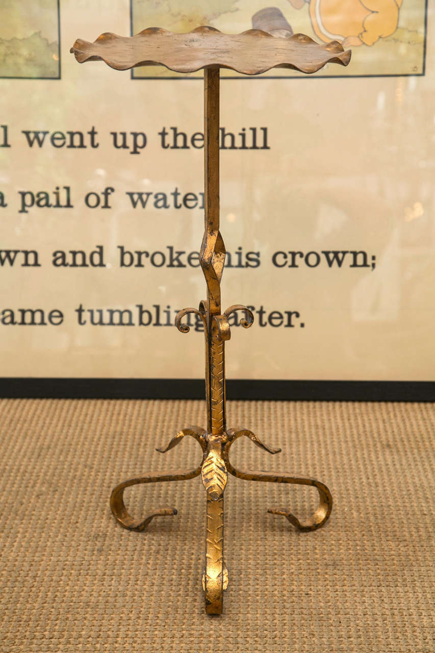 Ornate French Gilt Iron Gueridon