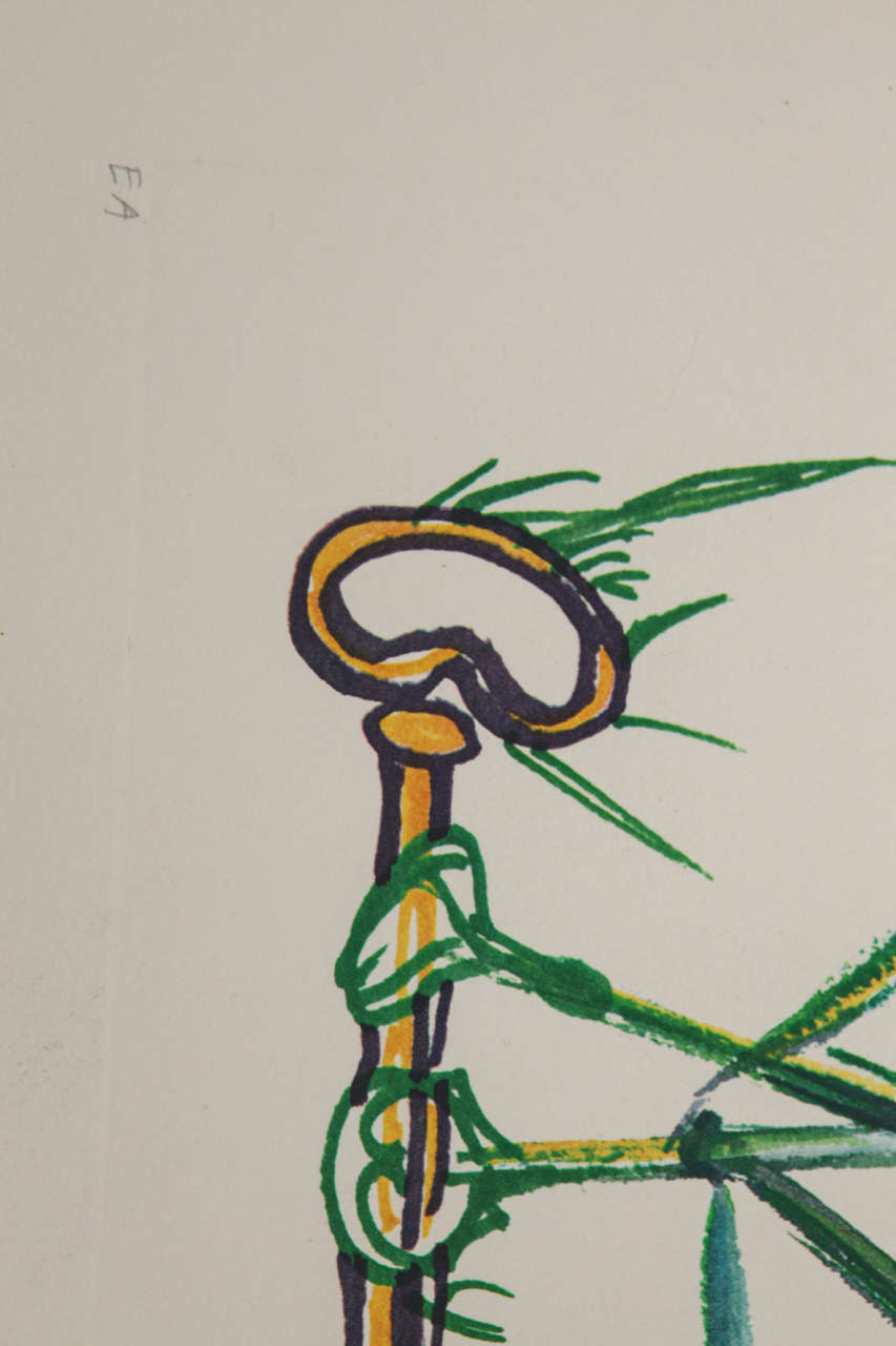 Signed Salvador Dali  Florals Print 