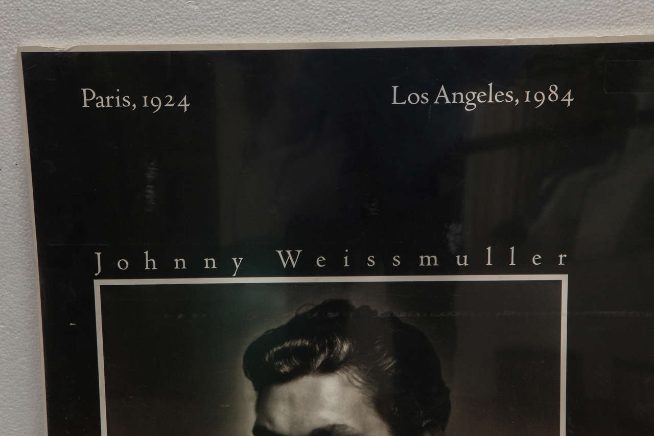Art Deco George Hurrell Poster of Johnny Weissmuller For Sale