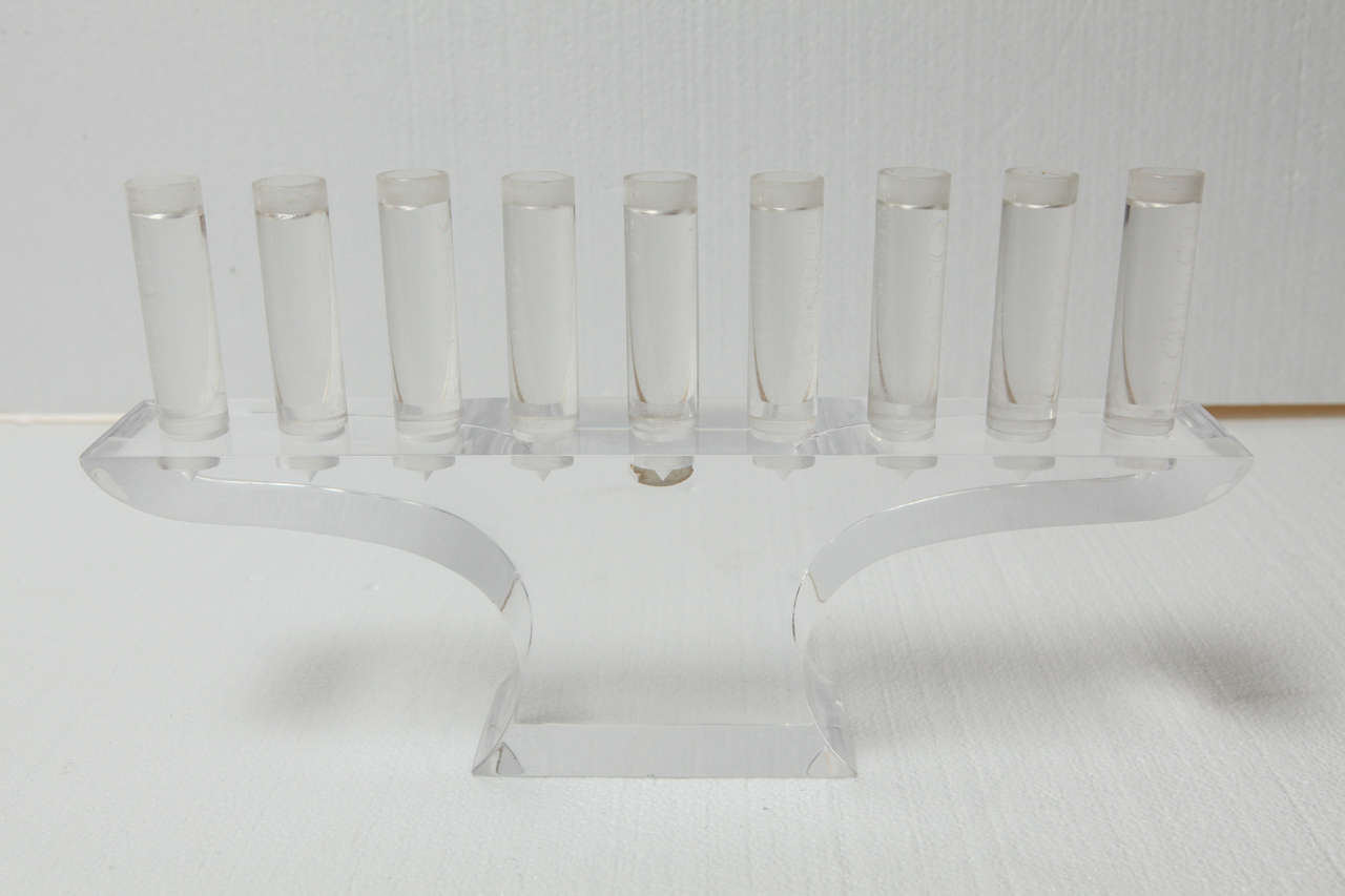 Mid-Century Modern Mid Century Acrylic Menorah For Sale