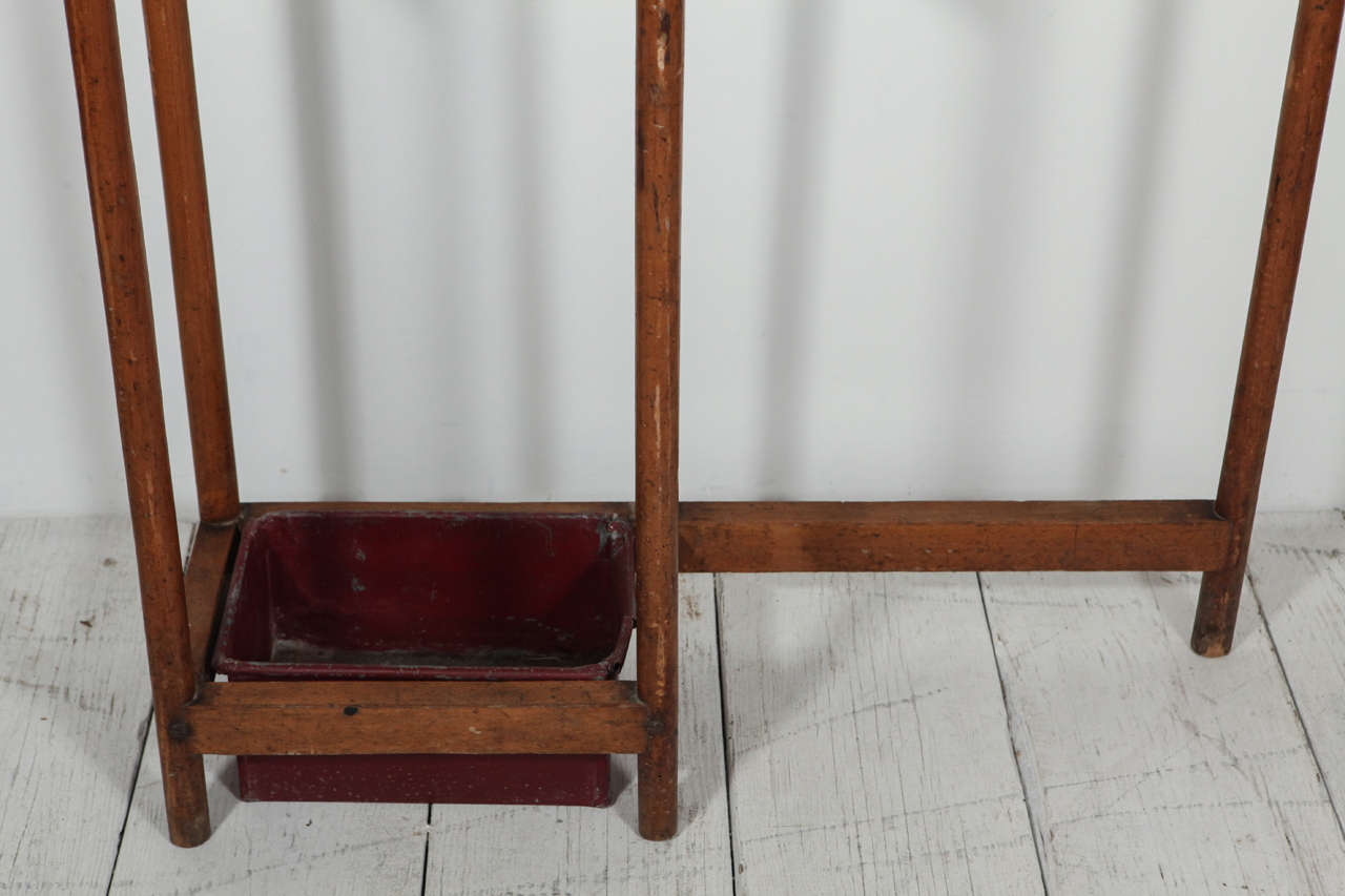 Bentwood Thonet Coat Rack and Umbrella Stand with Mirror In Good Condition In Los Angeles, CA