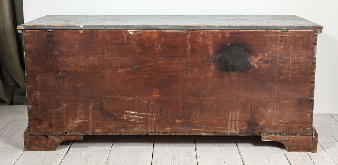 Tall Rustic Blue Blanket Chest / Trunk at 1stDibs