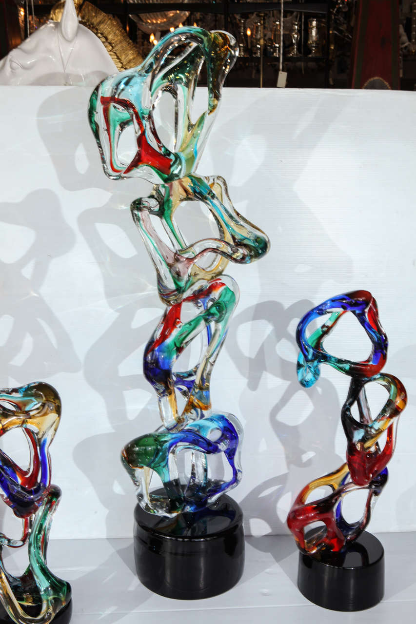 Abstract Set of Four Italian Sculptures 1