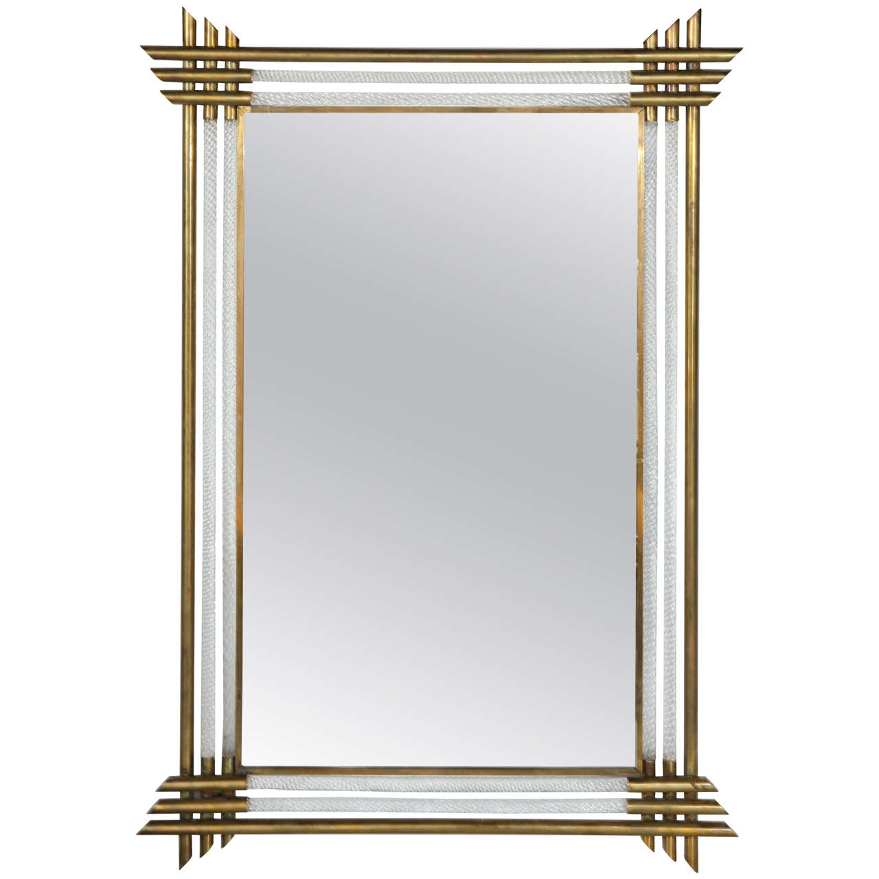 Elegant Vintage Murano Mirror by Barovier at 1stDibs