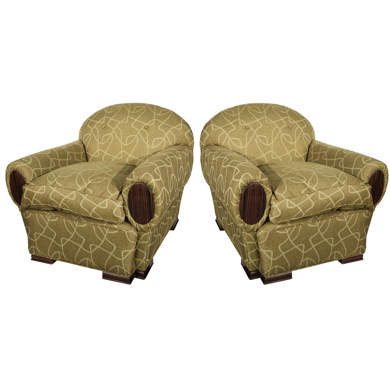 Plush Pair of Club Chairs at 1stDibs plush art club