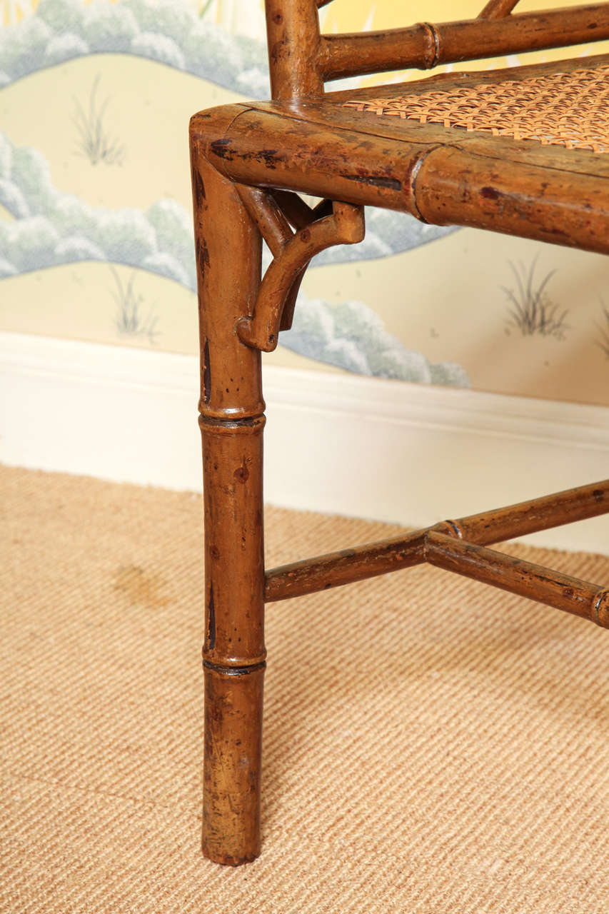 British Antique Pair of Chinese Chippendale Cockpen Open Armchairs, circa 1765