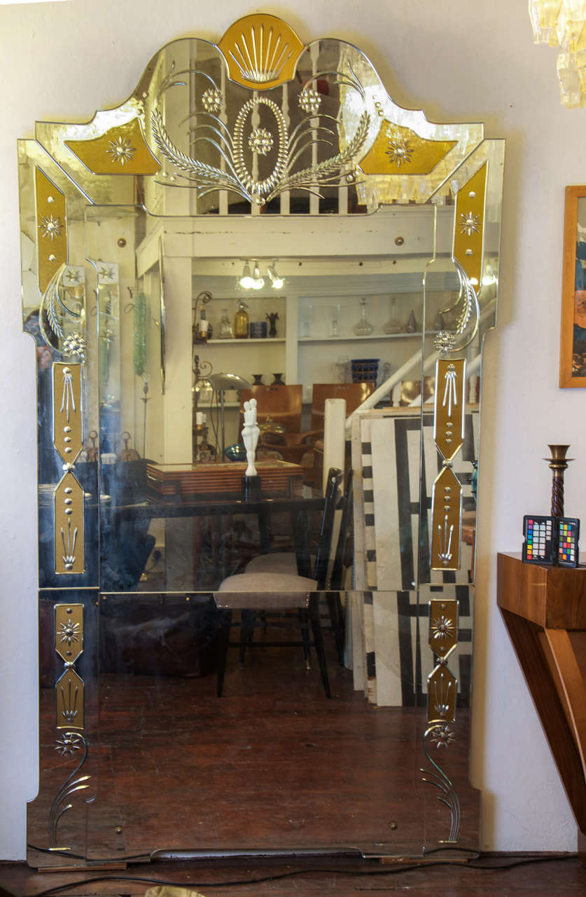 1940s Italian mirror by Pier Luigi Colli.