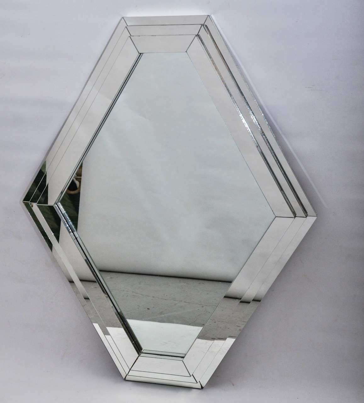 1970s Deco Style Hexagon Mirror
