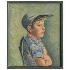 Vintage Mid-20th Century Boy Scout Painting