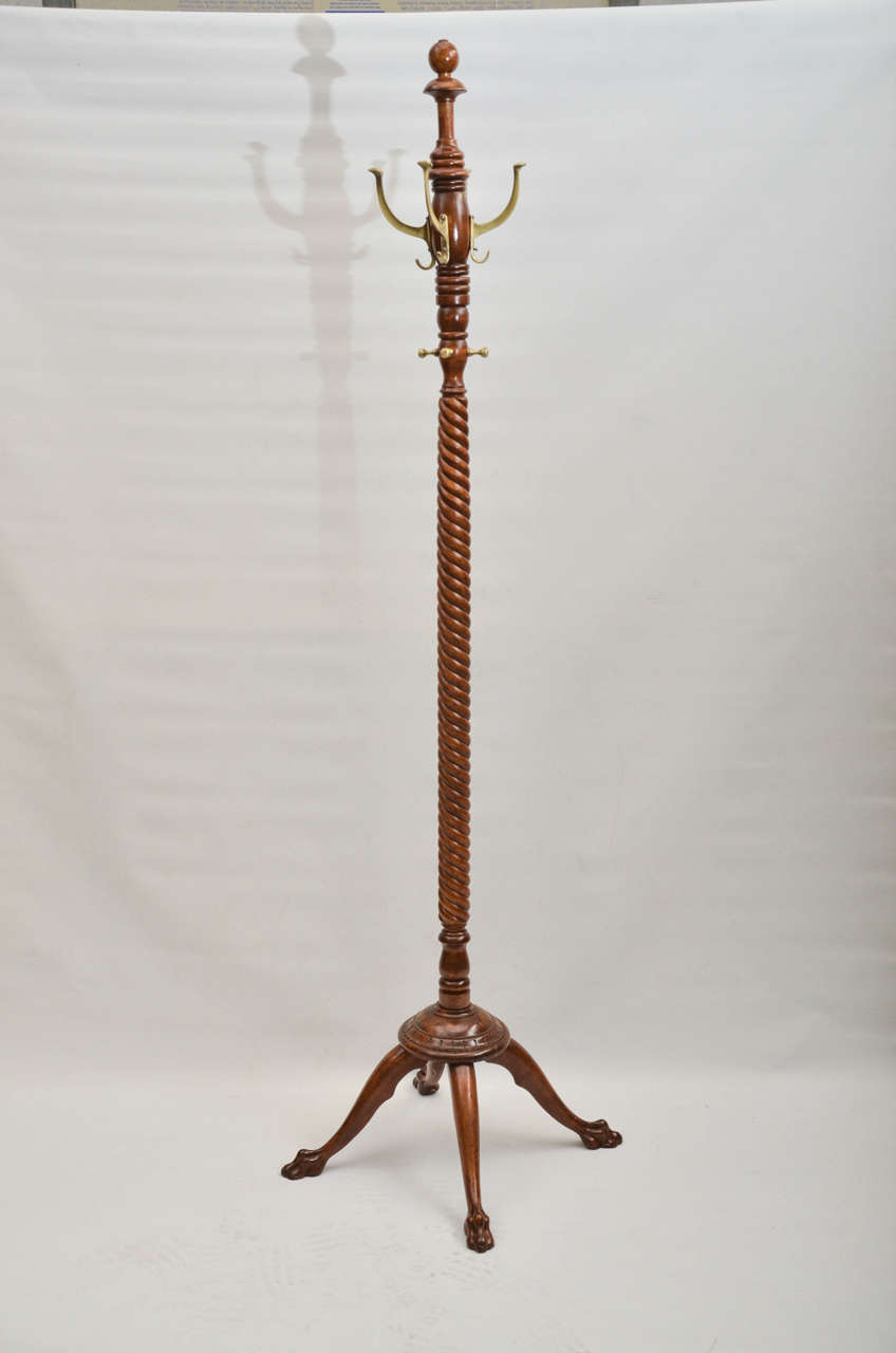 Antique Wood Coat Rack at 1stdibs