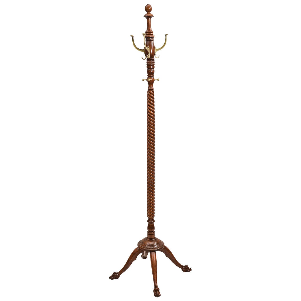 Antique Wood Coat Rack at 1stdibs