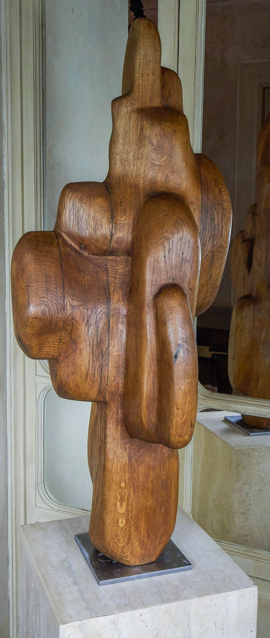1970s Abstract Wood Sculpture In Excellent Condition In Firenze, IT