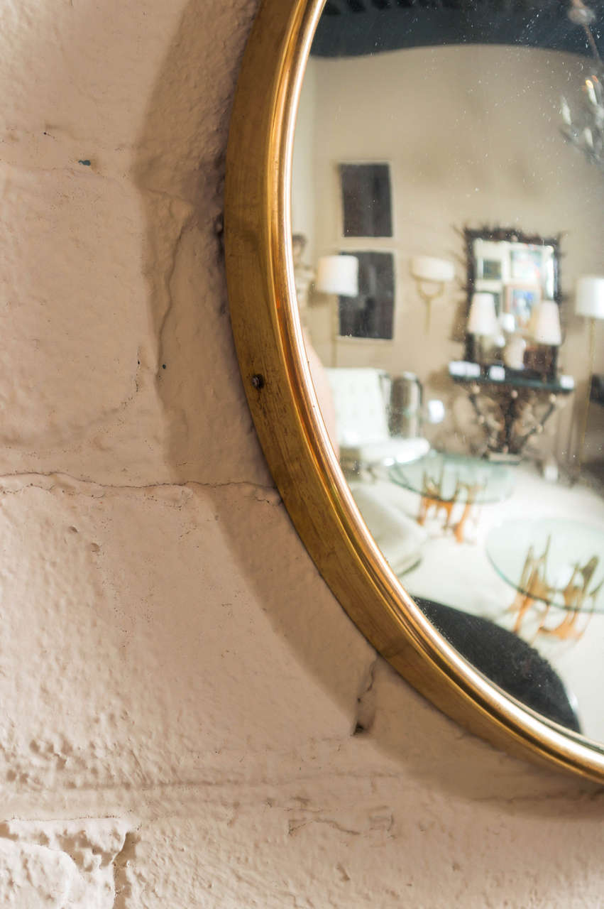 Brass Piero Fornasetti Round Mirror