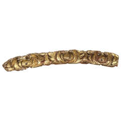 Gilded and Carved 18th Century Decorative Fragment