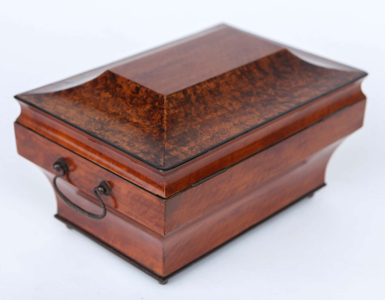 19th Century English Burl Walnut Sewing Box 6