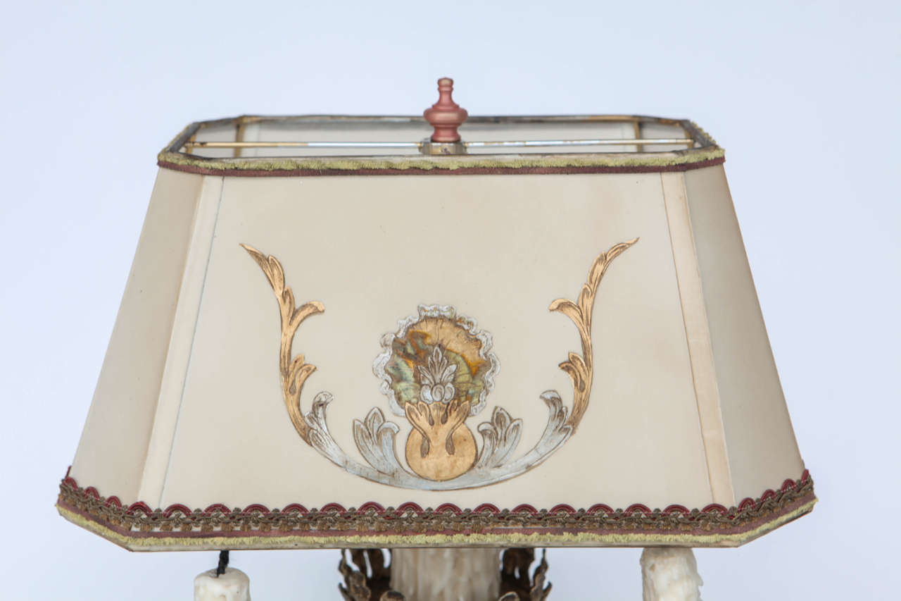 Carved Pair of 19th Century Italian Fragment Lamps For Sale