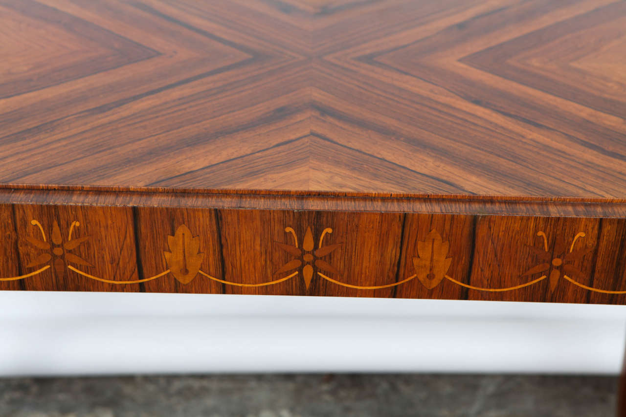 Rosewood Vintage French Deco Inlaid Occasional Table