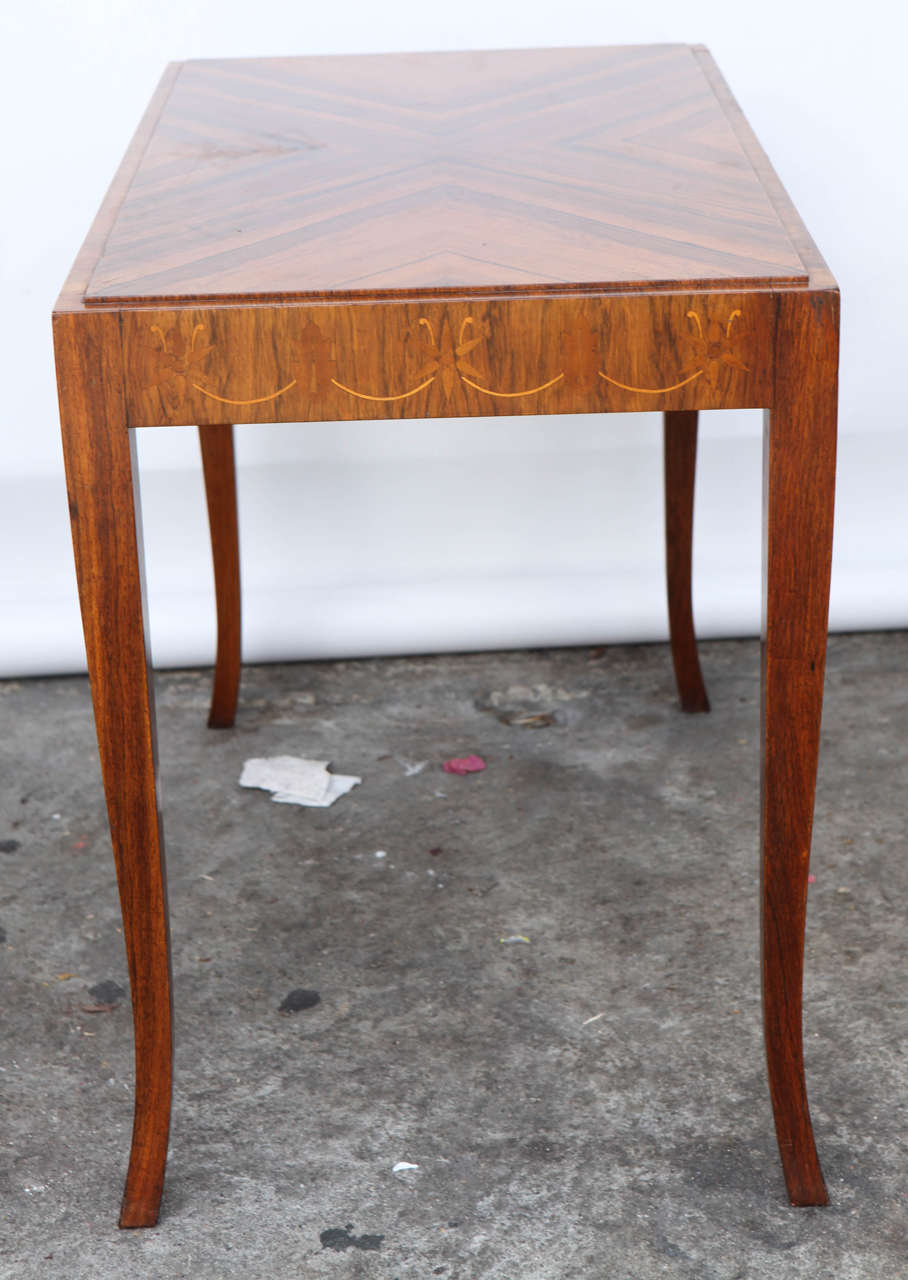 Vintage French Deco Inlaid Occasional Table 2