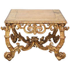 19th Century Italian Giltwood Console Table
