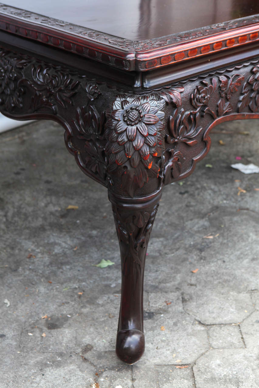 Carved 19th Century Chinese Center Table For Sale