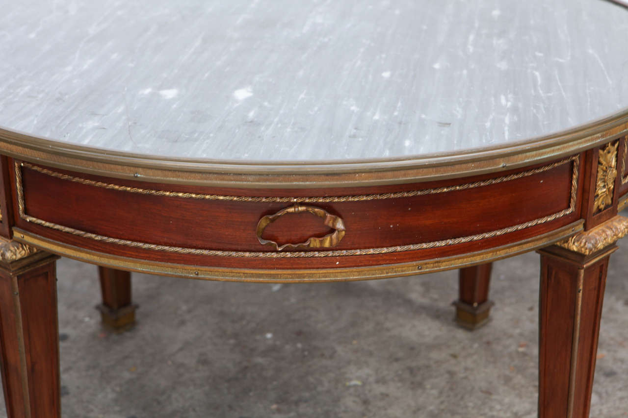 Early 20th Century 1900s Bronze Mounted French Walnut Low Table For Sale
