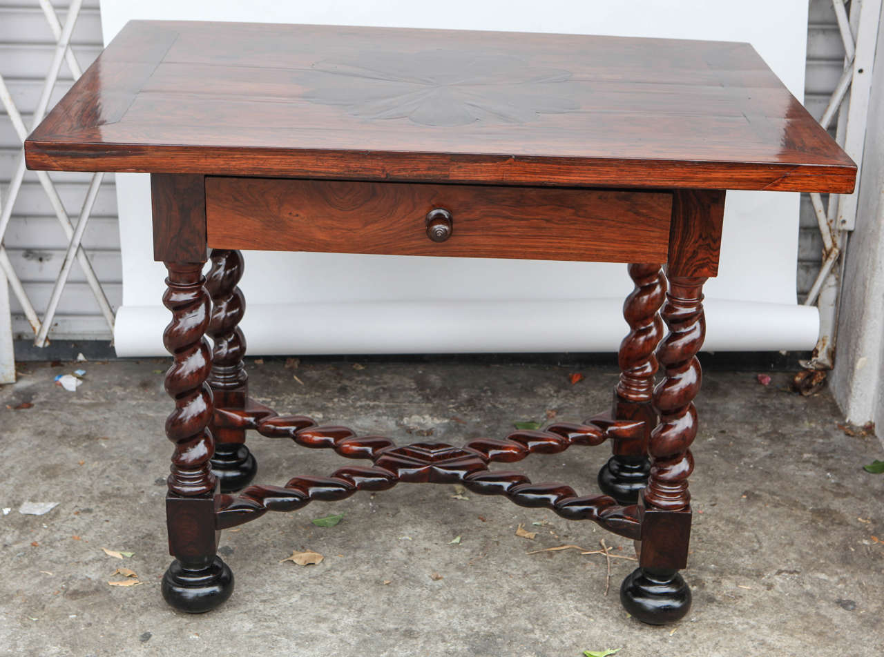 Carved 18th Century Portuguese Rosewood Table For Sale