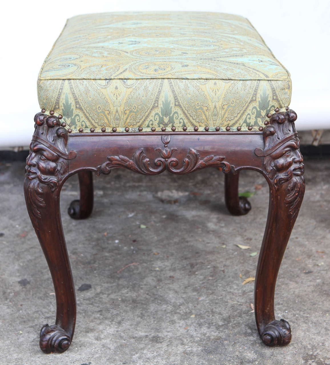 19th Century English Mahogany Bench For Sale 2