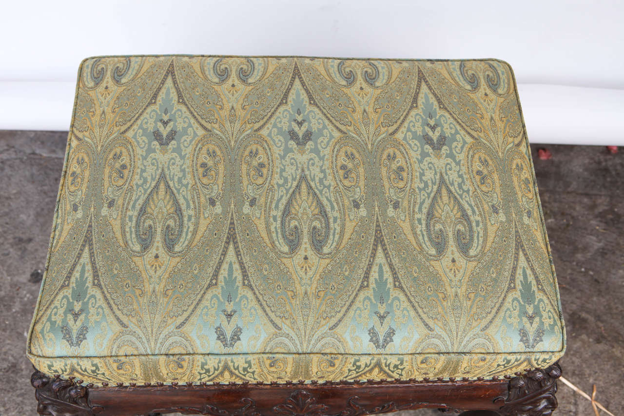 19th Century English Mahogany Bench For Sale 4